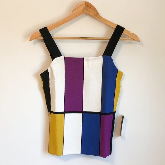 RACHEL Rachel Roy Tops - • NWT! • Rachel Rachel Roy colorblock square neck top S